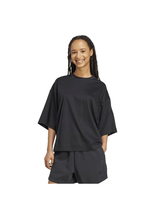 Adidas W All Szn Sl T Black Training T-Shirts For Women XS - Image 2