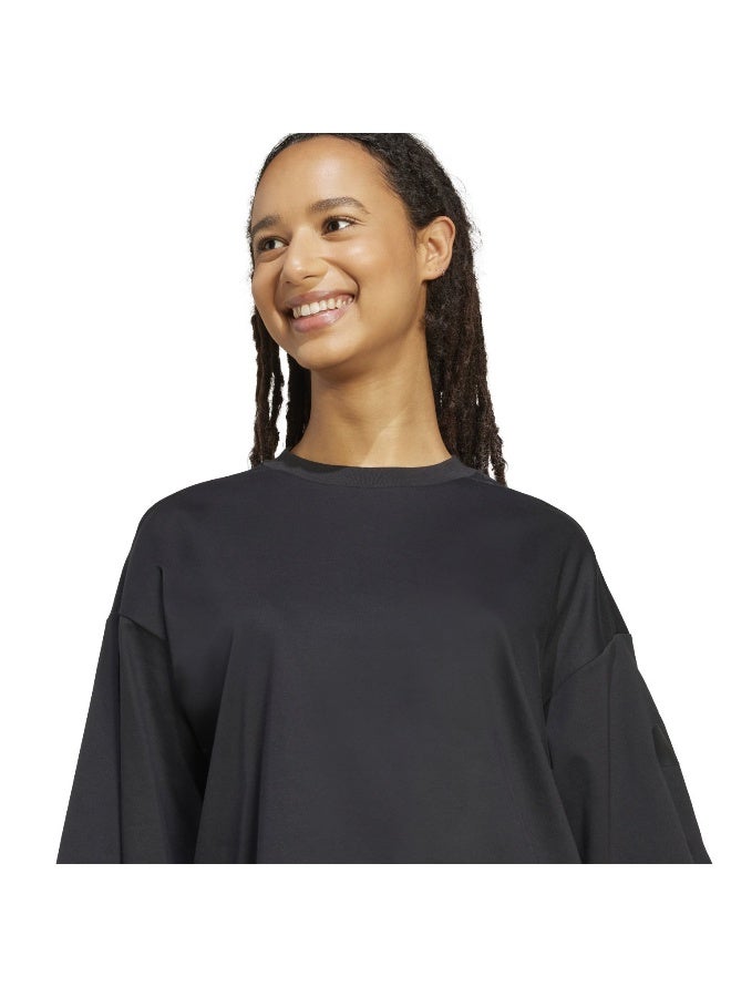 Adidas W All Szn Sl T Black Training T-Shirts For Women XS - Image 5