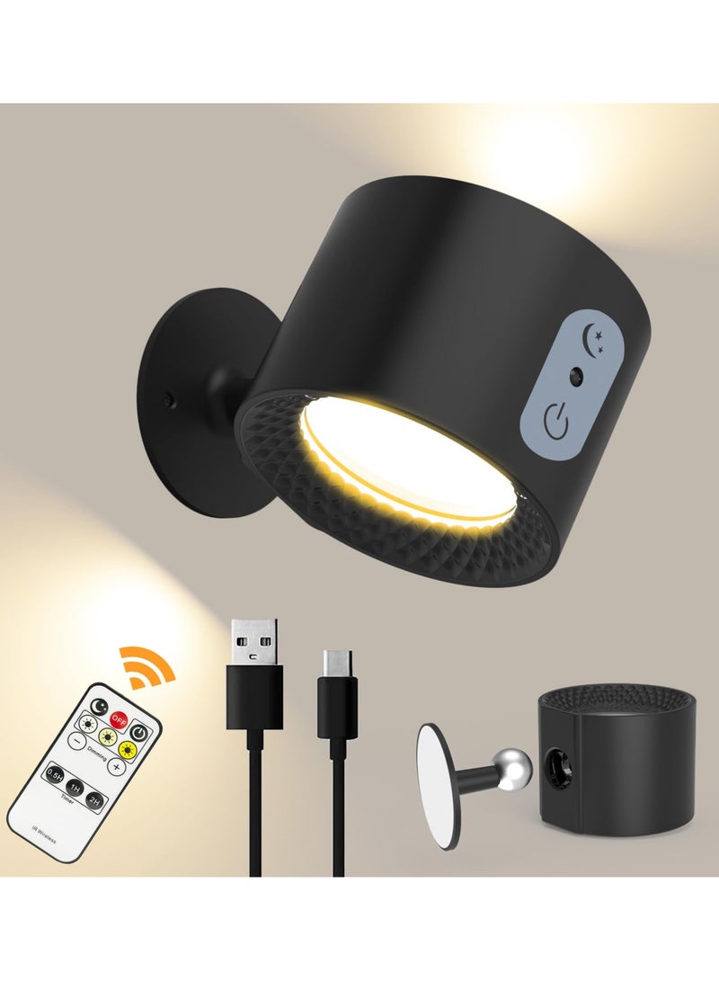 Loquat LED Wall Lamp with Remote 2000mAh Rechargeable Battery Wall Sconce - Image 1