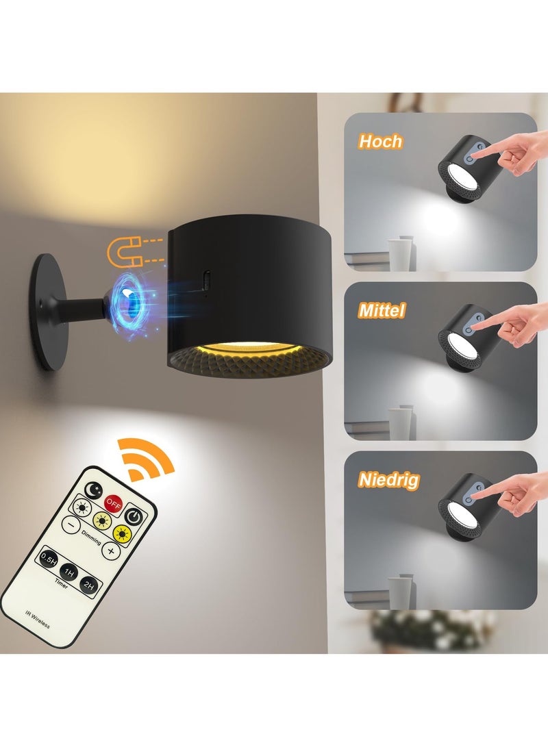 Loquat LED Wall Lamp with Remote 2000mAh Rechargeable Battery Wall Sconce - Image 3