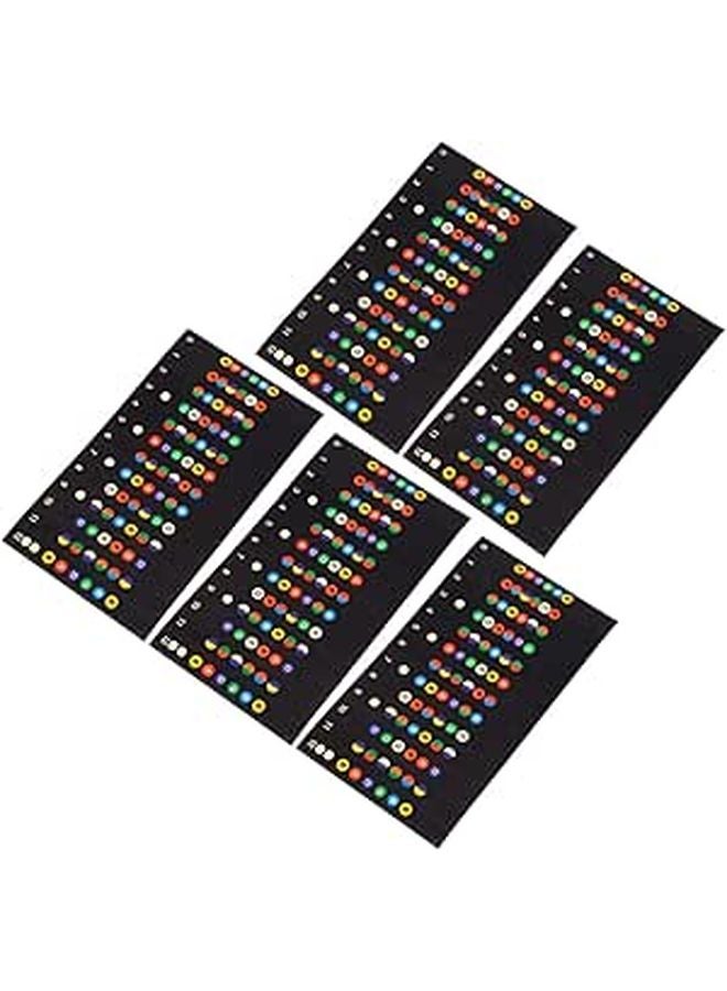 5pcs Guitar Fretboard Stickers For Beginners Easy Install Self Adhesive Note Decals - Image 1