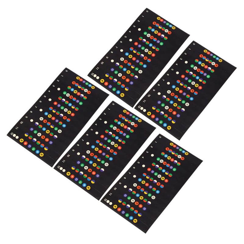 5pcs Guitar Fretboard Stickers For Beginners Easy Install Self Adhesive Note Decals - Image 2