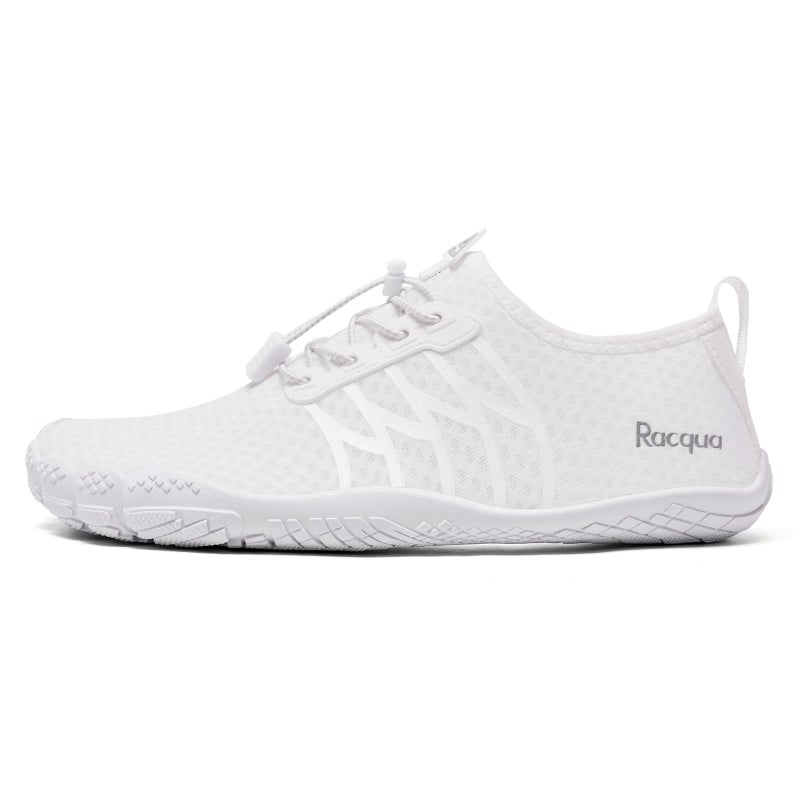 Racqua Water Shoes Lightweight Aqua Shoes Quick-Dry Breathable Swim Shoes Beach Barefoot Outdoor for Women White 10 Women/9 Men - Image 5