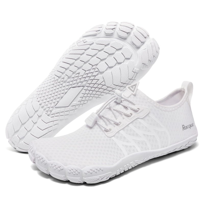 Racqua Water Shoes Lightweight Aqua Shoes Quick-Dry Breathable Swim Shoes Beach Barefoot Outdoor for Women White 10 Women/9 Men - Image 1