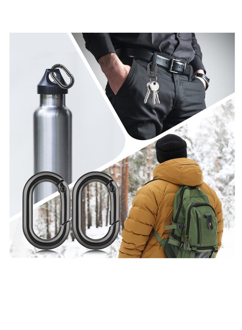 سونسر مشابك معدنية بيضاوية بيضاوية الشكل، 10 علب، مشابك زنبركية شديدة التحمل للأماكن الخارجية والتخييم وطوق الحيوانات الأليفة وحلقة المفاتيح - Image 5