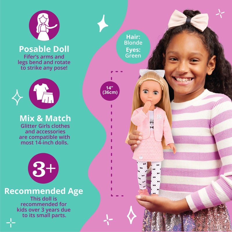 Glitter Girls - Fifer 14-inch Poseable Fashion Doll - Dolls for Girls Age 3 & Up - Image 4