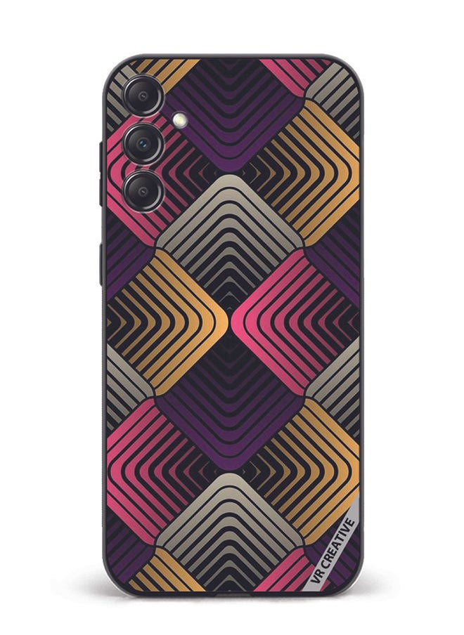 Protective Case Cover For Samsung Galaxy M14 Abstract 2 Design Multicolour
