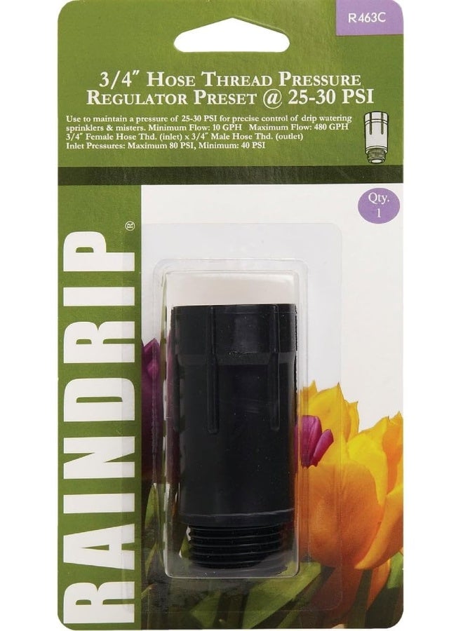 Raindrip منظم ضغط الخرطوم Raindrip R463CT 3/4 بوصة مسبق الضبط من 25 إلى 30 PSI - Image 2
