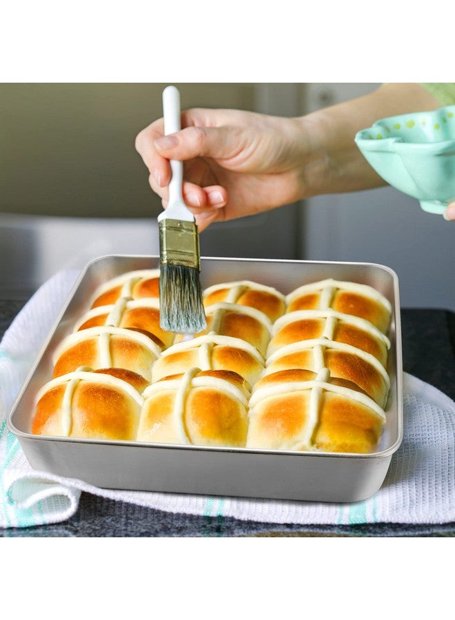 إي-فار صينية خبز إي-فار 9 × 9 بوصة مع غطاء، صينية خبز مربعة للكعك والبراوني مصنوعة من الفولاذ المقاوم للصدأ، غير سامة وصحية، سهلة التنظيف وآمنة للاستخدام في غسالة الأطباق - قطعتان (صينية واحدة + غطاء واحد) - Image 5