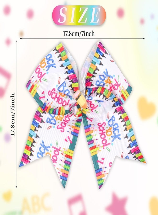Doneace Back to School Pencil Hair Bows Clips for Girls Teacher, School Bow Hair Clips, Pencil Hair Bows for Kindergarten Girls Students Toddler Teacher Hair Accessories (Type B) - Image 2