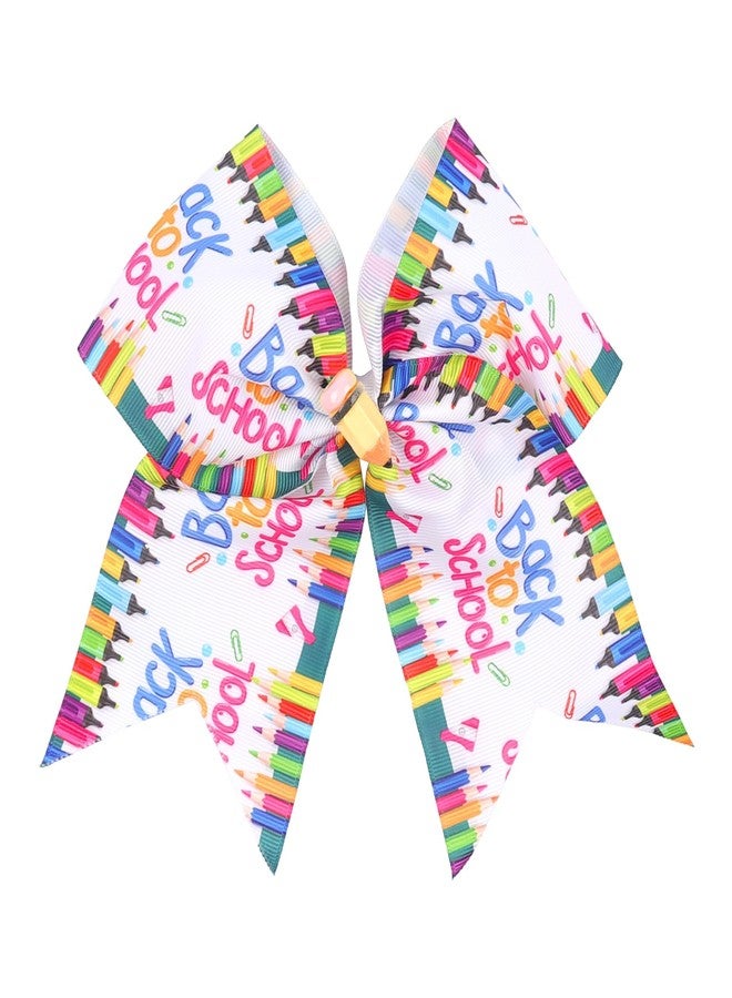 Doneace Back to School Pencil Hair Bows Clips for Girls Teacher, School Bow Hair Clips, Pencil Hair Bows for Kindergarten Girls Students Toddler Teacher Hair Accessories (Type B) - Image 1