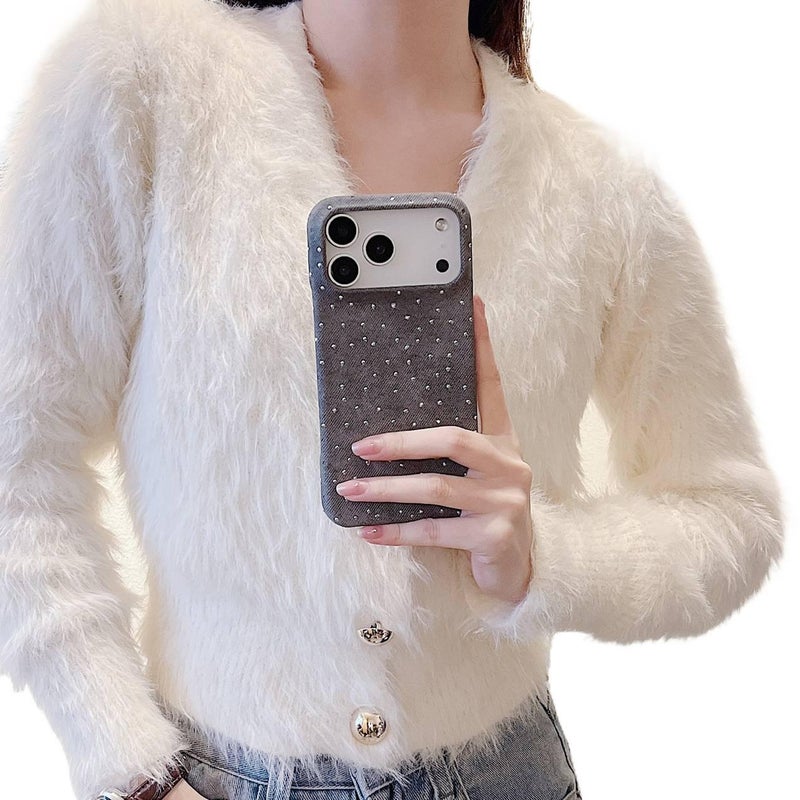 Protective Case | Black | Shockproof Cover for iPhone 15 / 15 Plus / 15 Pro / 15 Pro Max | Leather Texture | Card Holder - Image 1