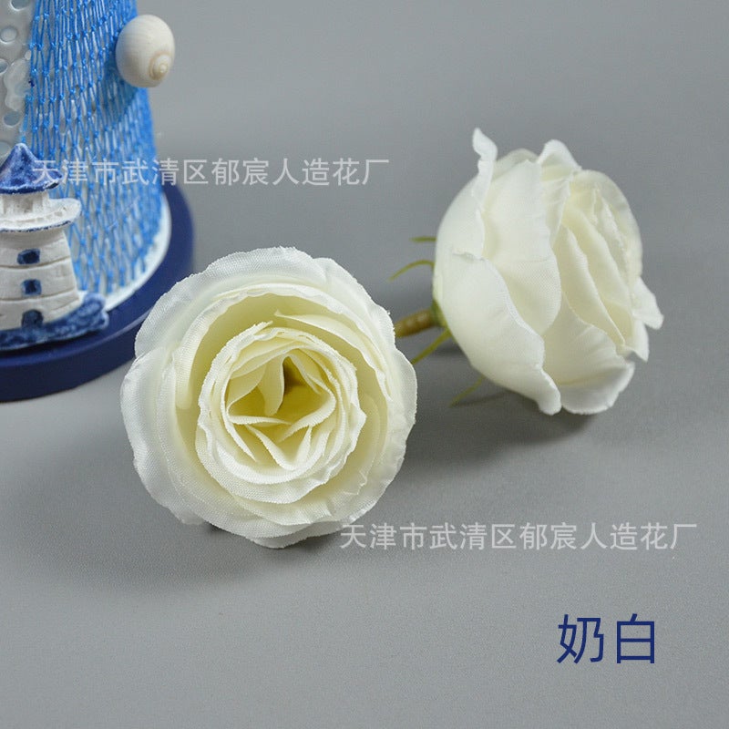 Generic Artificial Camellia Rose Bridal Bouquet Milk White 