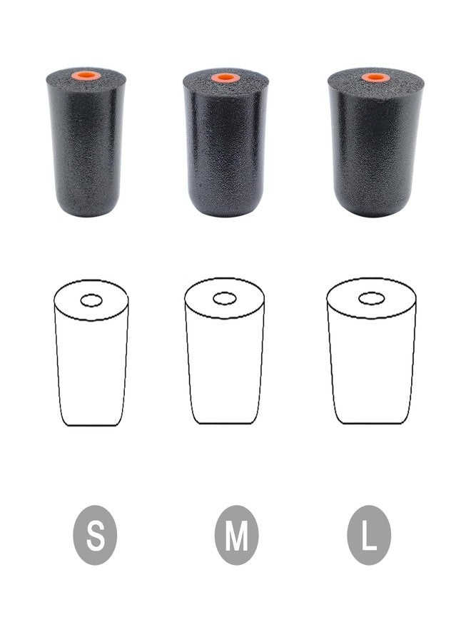 Klowcok Memory Foam Earbud Tips Replacement for Earphones and Ear Buds. Ear Tips Size 2.5 mm for in-Ear Headphones with 3-4 mm Tips. 3 Pairs with S/M/L, Black - Image 4
