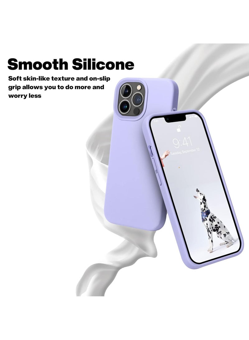 ACLIX Silicone Case Compatible with iPhone 13 Pro Max, Slim Liquid Silicone, Layers of Soft Gel Rubber Shockproof, Protective Phone Case Cover with TPU Lining Compatible With iPhone 13 Pro Max (Light Purple) - Image 2