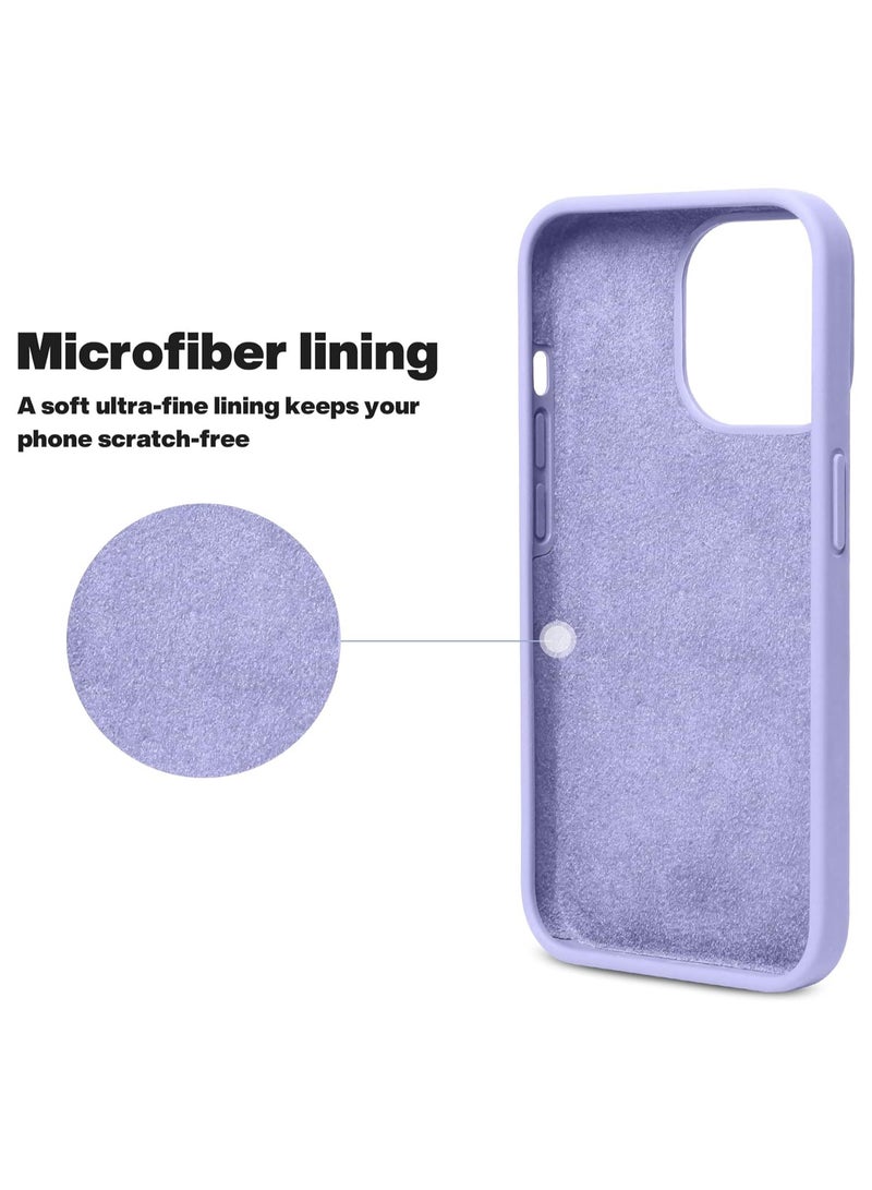 ACLIX Silicone Case Compatible with iPhone 13 Pro Max, Slim Liquid Silicone, Layers of Soft Gel Rubber Shockproof, Protective Phone Case Cover with TPU Lining Compatible With iPhone 13 Pro Max (Light Purple) - Image 5
