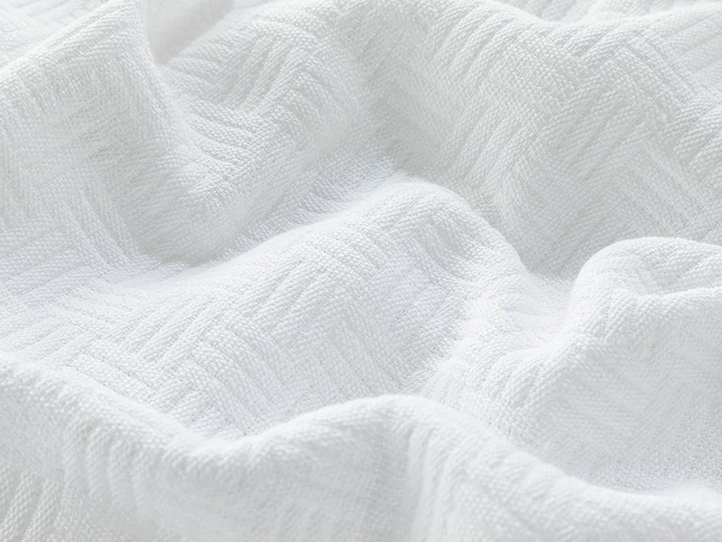 إنجلس هوش English Home Plain Cotton Double Pike 200X220 cm White