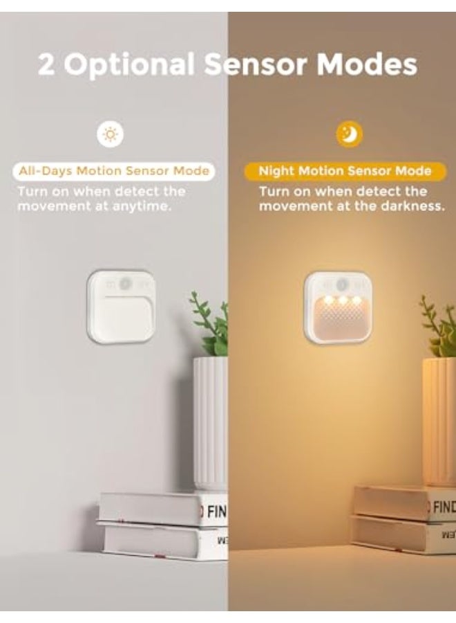 MERTTURM Motion Sensor Night Light, Wireless Rechargeable LED Night Light Indoor, 3 Sensor ModesAdjustable Brightness (30days Standby), Stairs/Bedroom/Bathroom/Hallway Light for Kids, Adult 【3 Pack】 - Image 3