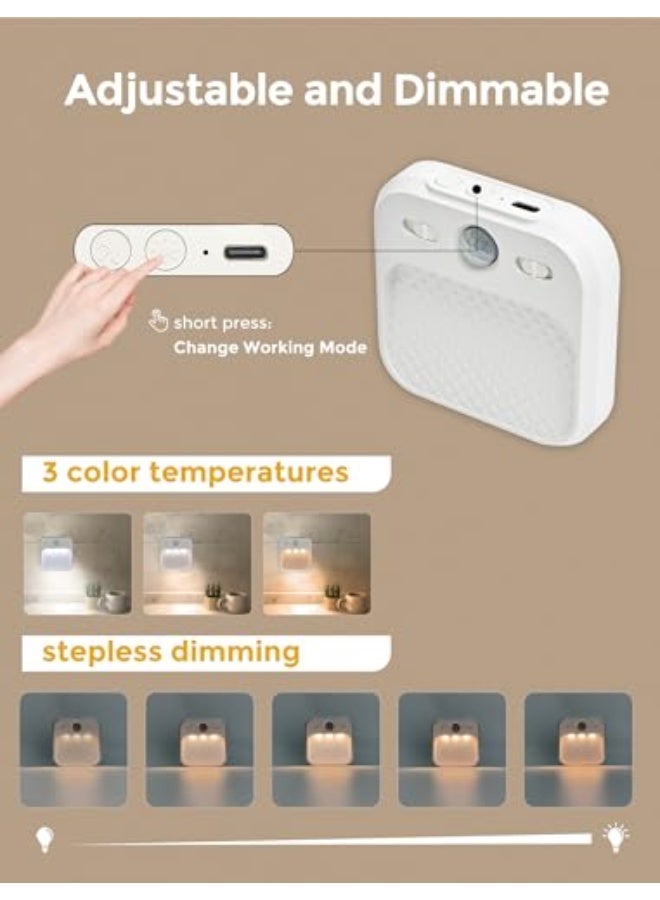 MERTTURM Motion Sensor Night Light, Wireless Rechargeable LED Night Light Indoor, 3 Sensor ModesAdjustable Brightness (30days Standby), Stairs/Bedroom/Bathroom/Hallway Light for Kids, Adult 【3 Pack】 - Image 4