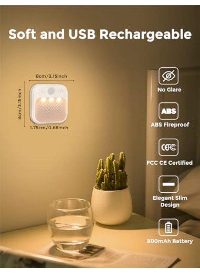 MERTTURM Motion Sensor Night Light, Wireless Rechargeable LED Night Light Indoor, 3 Sensor ModesAdjustable Brightness (30days Standby), Stairs/Bedroom/Bathroom/Hallway Light for Kids, Adult 【3 Pack】 - Image 2