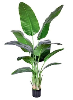 Generic Artificial Bird of Paradise Plant,Faux Palm Tree with Real Touch Leaves and Adjustable Branches,Fake Plants for Home Office Indoor Outdoor Decor (160cm)  - Image 1