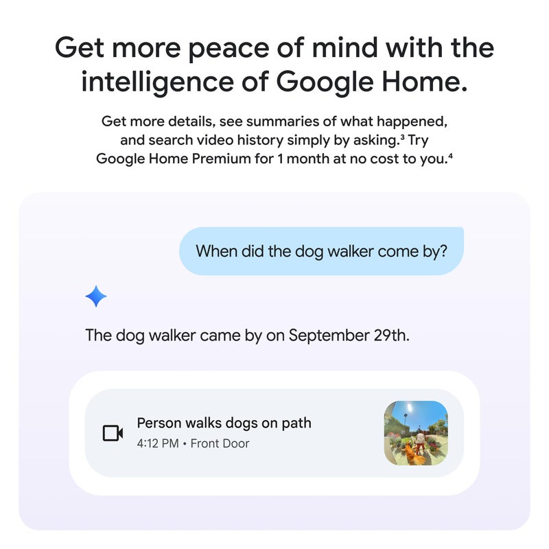 Google Nest Doorbell (Wired, 3rd Gen) - 2K Video and Gemini, Live View, Night Vision, 2-Way Audio - Works with Google Home - 2025 Model - Hazel - Image 4