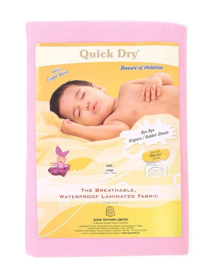 Quick Dry Baby Bed Protector (Small Pink) - Image 4
