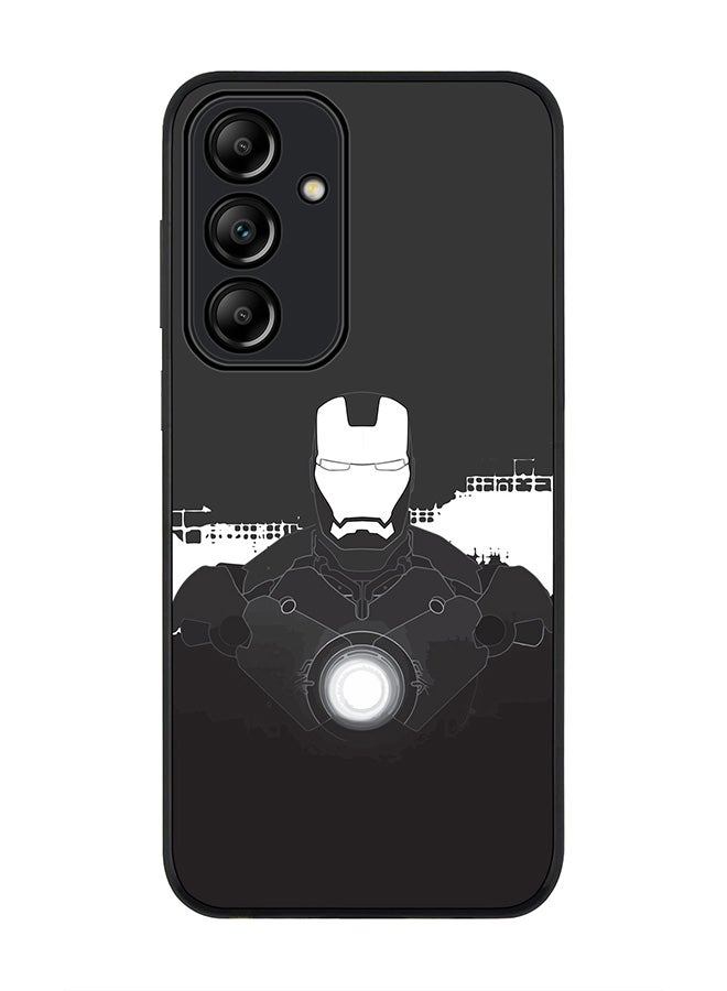 Stylizedd Rugged Black Edge Case for Samsung Galaxy A55, Slim fit Soft Case Flexible Rubber Edges Anti Drop TPU Gel Thin Cover -  Iron Man Beam - Image 1
