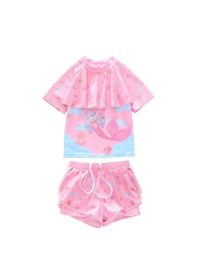 New Children's Swimsuit, Girl's Split Swimsuit, Cute Sports Net, Girl's Sports Yoga, Children's Swimsuit