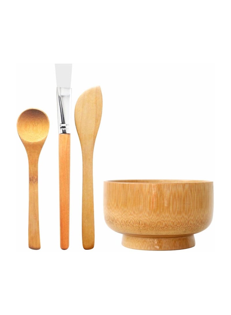 joyzzz Face Mask Mixing Bowl Set, 4 In 1 DIY Clay Mask Mixing Kit, Facial Bowl with Mask Brush and Stirring Spatula, Bamboo Mask Mixing Tools for Mixing Clay Mask DIY - Image 4