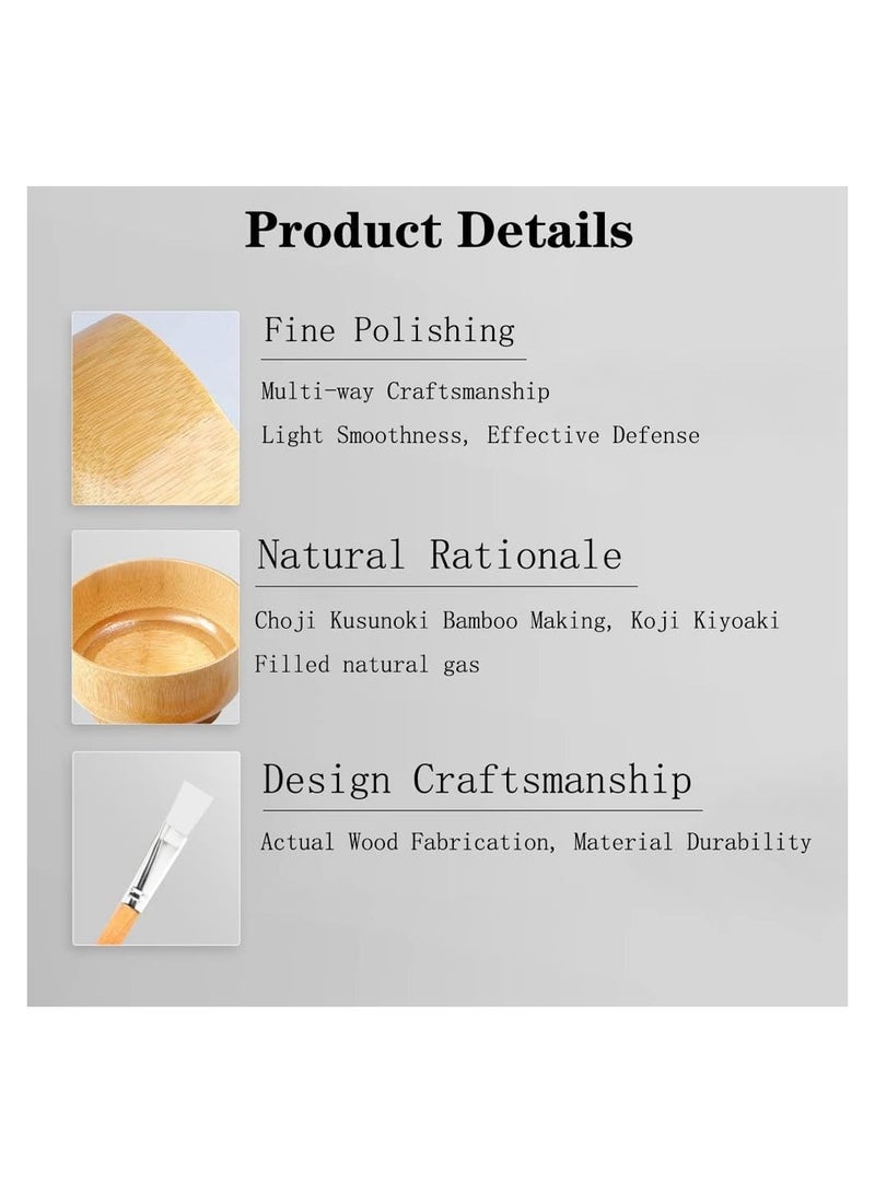 joyzzz Face Mask Mixing Bowl Set, 4 In 1 DIY Clay Mask Mixing Kit, Facial Bowl with Mask Brush and Stirring Spatula, Bamboo Mask Mixing Tools for Mixing Clay Mask DIY - Image 5