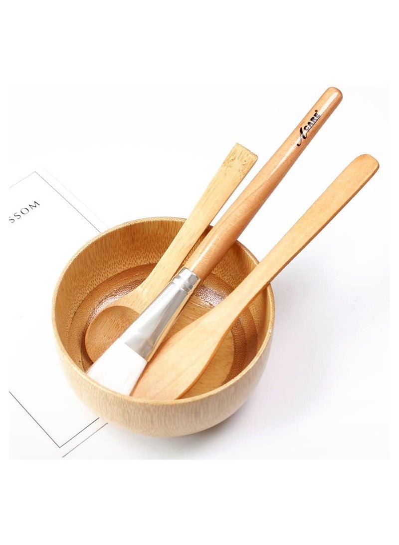 joyzzz Face Mask Mixing Bowl Set, 4 In 1 DIY Clay Mask Mixing Kit, Facial Bowl with Mask Brush and Stirring Spatula, Bamboo Mask Mixing Tools for Mixing Clay Mask DIY - Image 3