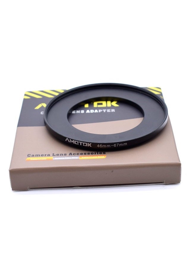 AMOTOK 46mm Lens to 67mm Camera Lens Adapter,46mm to 67mm Filter Step-Up Adapter Ring,Compatible All 67mm Filter Accessory - Image 1