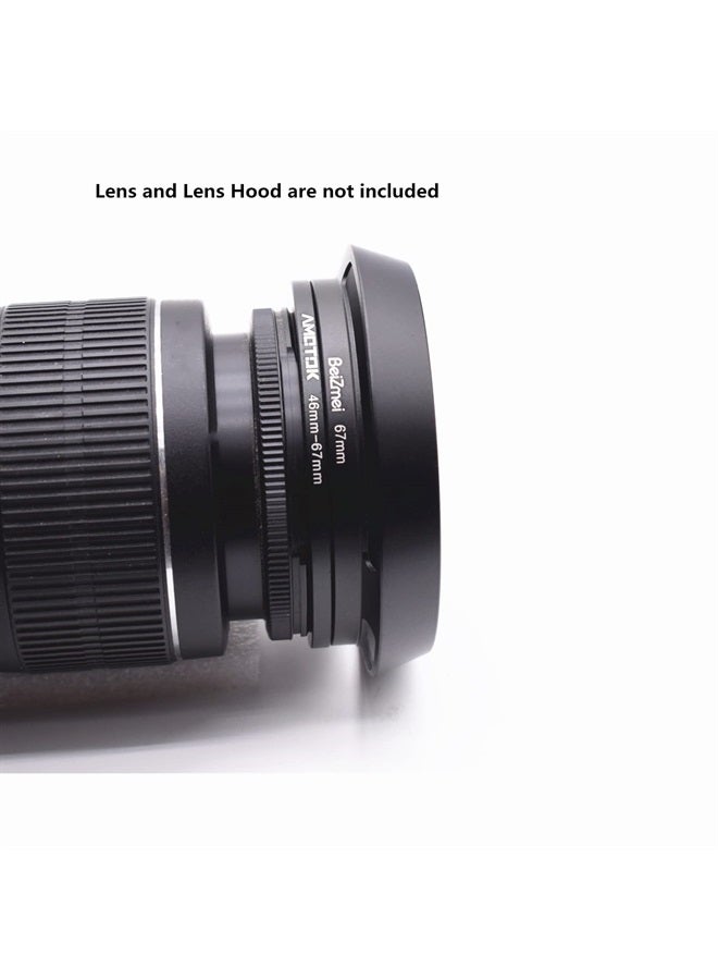 AMOTOK 46mm Lens to 67mm Camera Lens Adapter,46mm to 67mm Filter Step-Up Adapter Ring,Compatible All 67mm Filter Accessory - Image 2