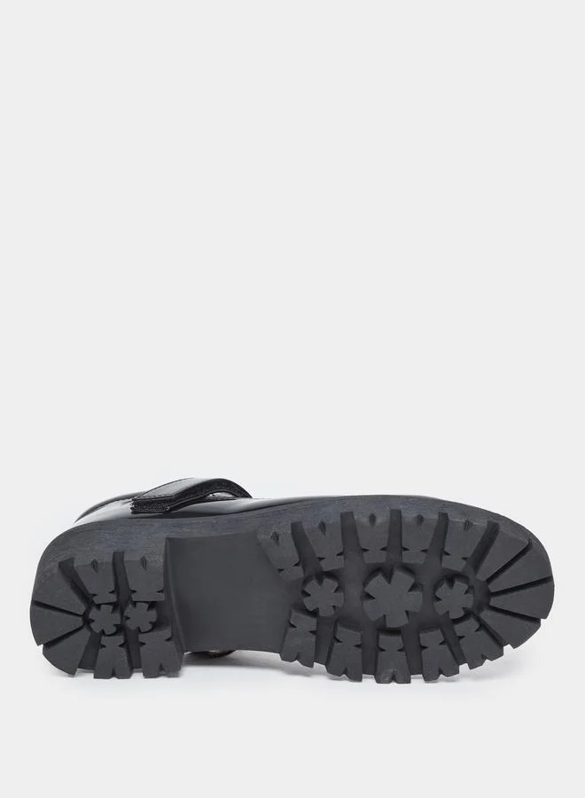 Styli Styli Girls Black Patent Mary Jane Platform Shoes