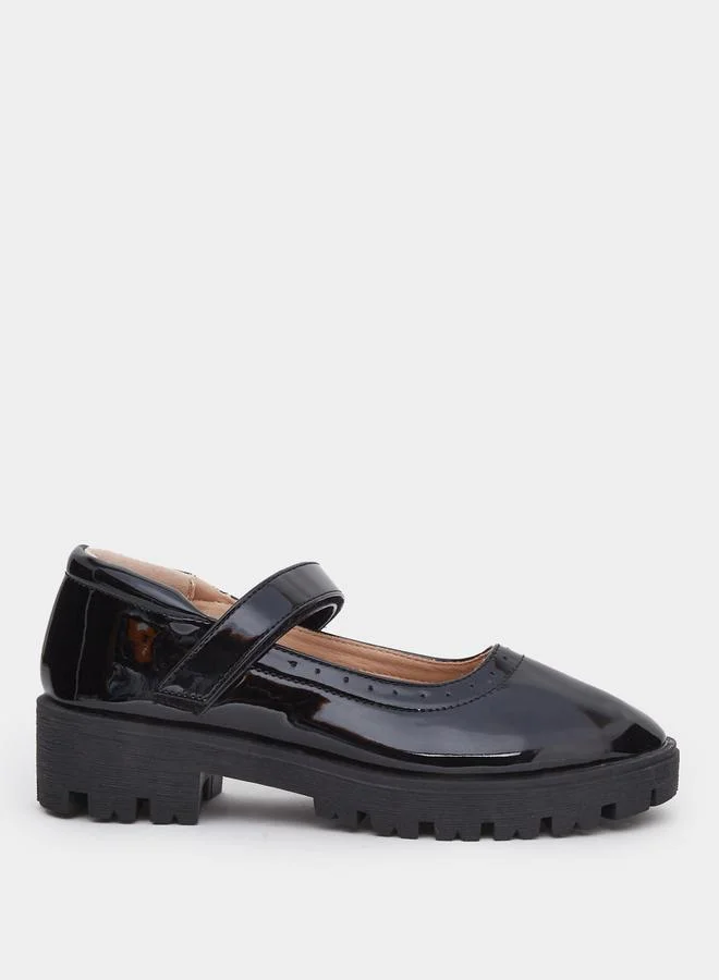 ستايلي Styli Girls Black Patent Mary Jane Platform Shoes