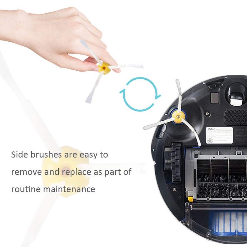 DLD Accessory for Irobot Roomba 600 610 620 650 Series Vacuum Cleaner Replacement Part Kit - Includes 3 Pack Filter, Side Brush, and 1 Pack Bristle Brush - Image 2