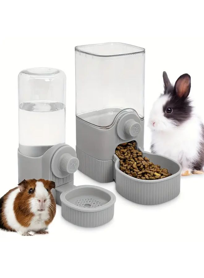 Automatic Gravity Feeder And Water Fountain For Rabbits Guinea Pigs Cats Small Dogs - Image 1