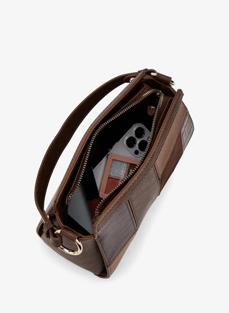 Flora Bella By Shoexpress MULTICOLOUR Panelled Shoulder Bag With Zip Closure for Women | Best Price UAE
