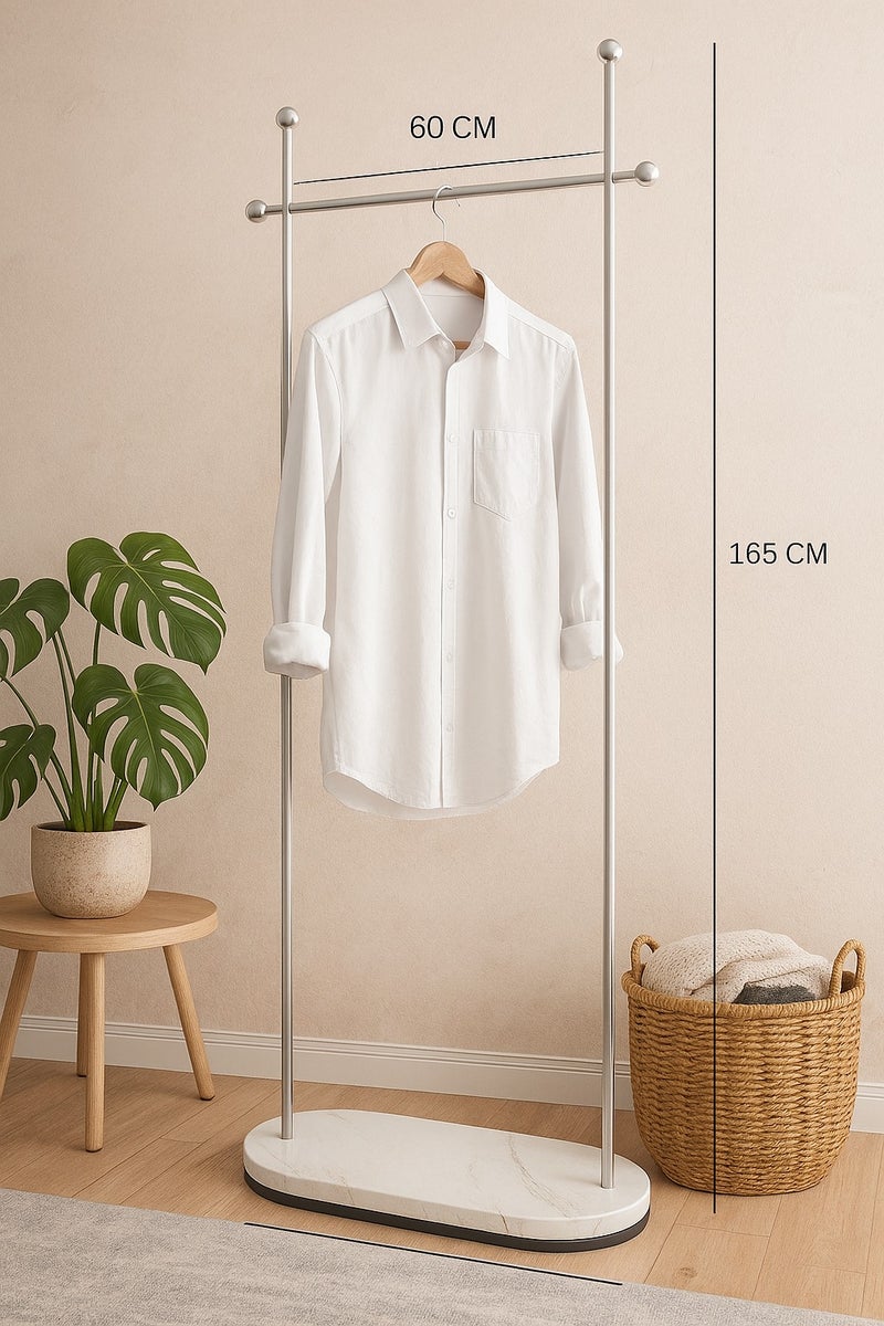 Metal Clothes Hanger Organizer and Clothes Rack Silver