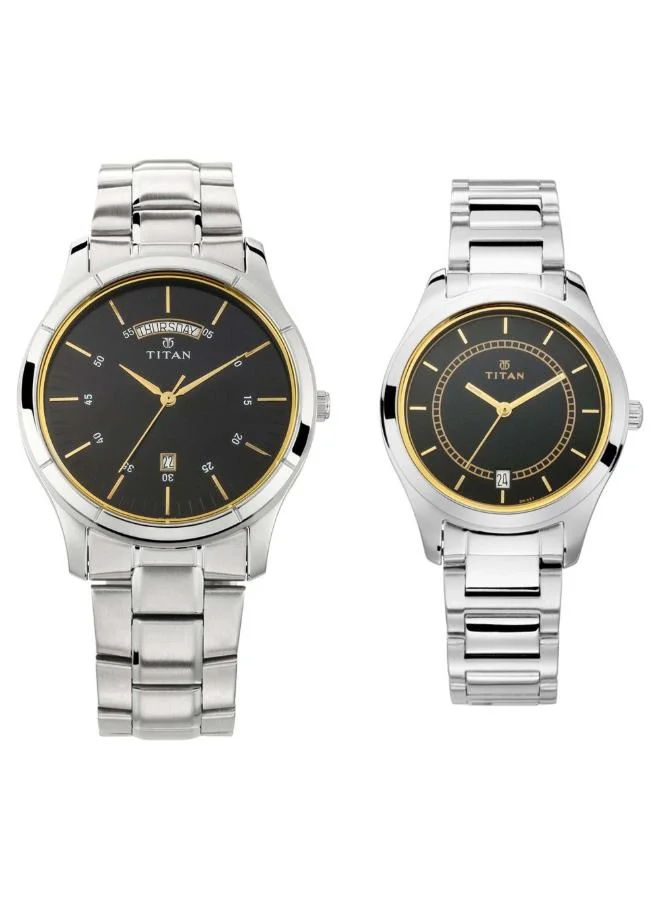 TITAN Unisex's Stainless Steel Analog Watch 17672596SM01 - 42 mm