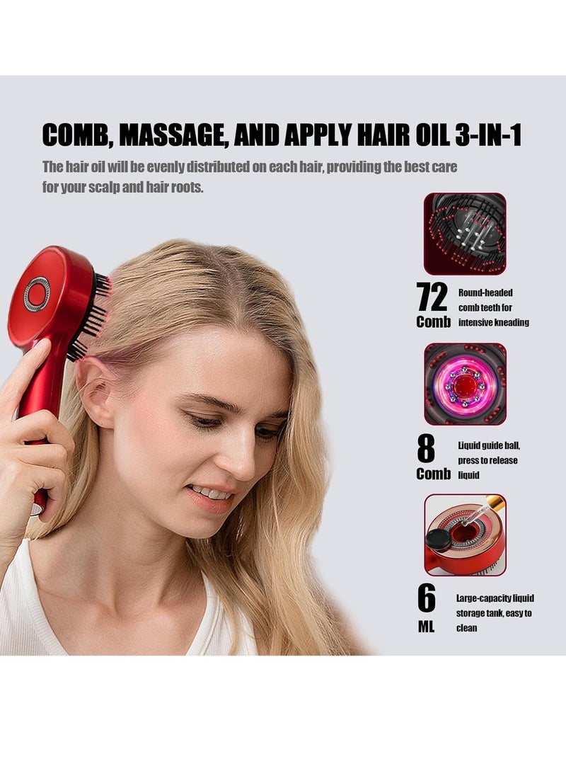 Generic Hair Massager, Portable Cordless Scalp Massager, Multi Function Electric Scalp Massage Comb, Lightweight And Portable Waterproof Oil Diffuser Massage Comb, (1pc, Black)  - Image 3