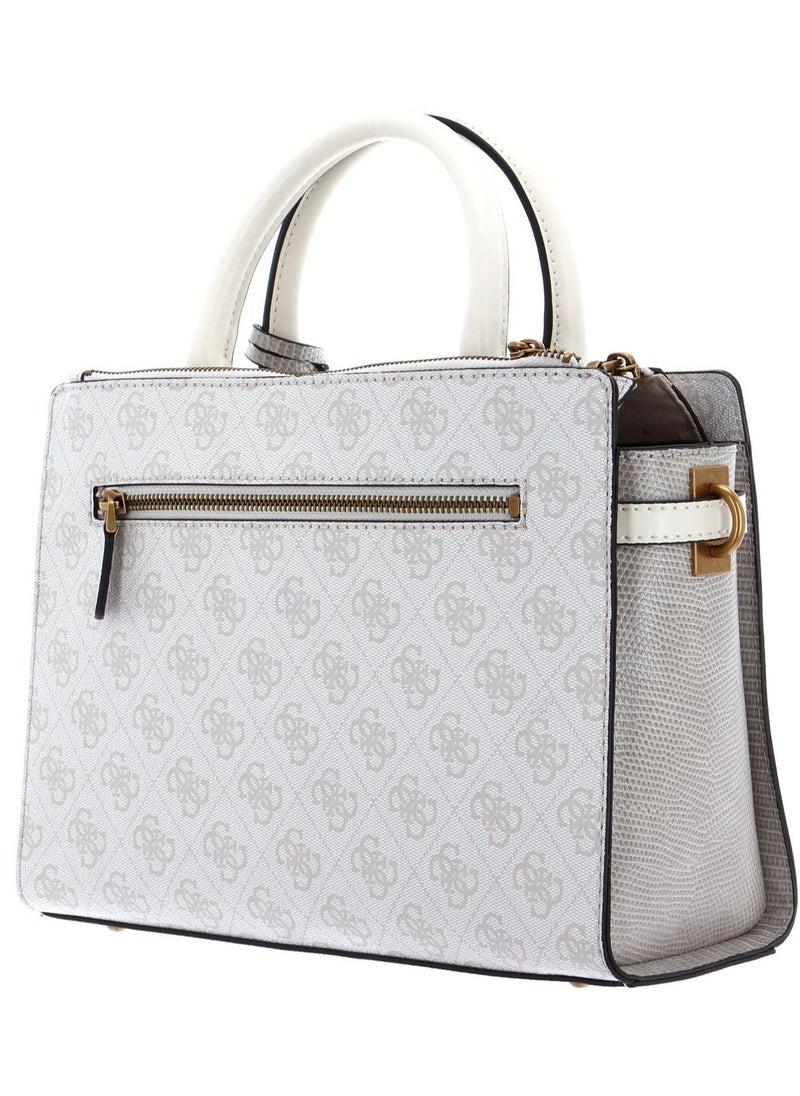 GUESS - Guess Ginevra Logo Elite Society Satchel, Satchel, Top Handle, Detachable Shoulder Strap, Women, One Size - Image 1