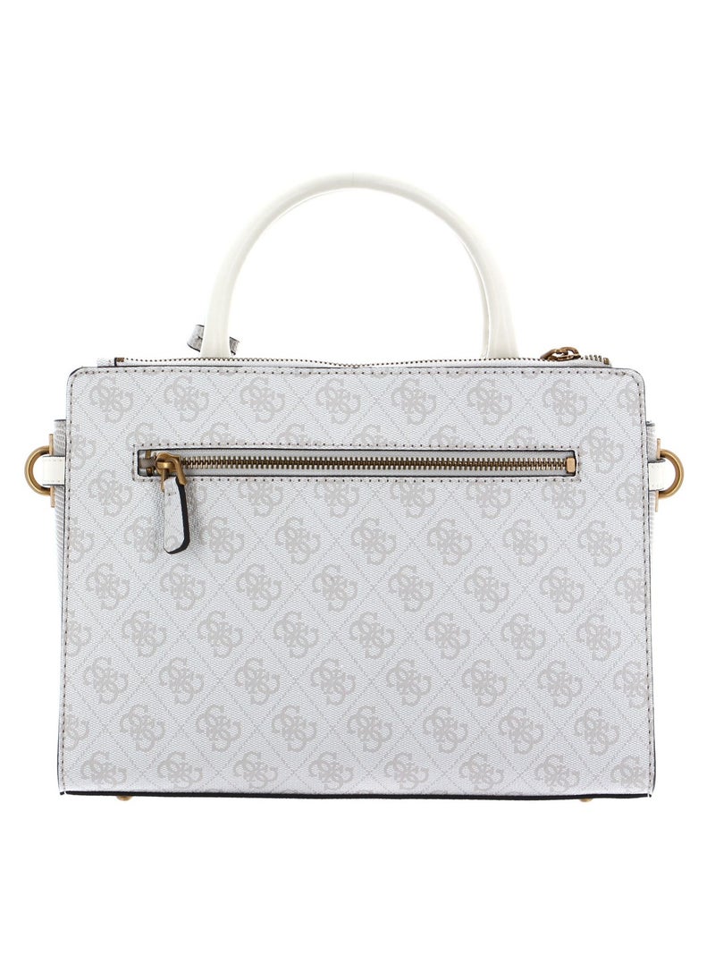 GUESS - Guess Ginevra Logo Elite Society Satchel, Satchel, Top Handle, Detachable Shoulder Strap, Women, One Size - Image 1