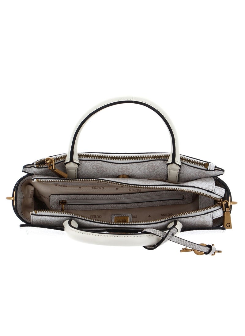 GUESS - Guess Ginevra Logo Elite Society Satchel, Satchel, Top Handle, Detachable Shoulder Strap, Women, One Size - Image 1