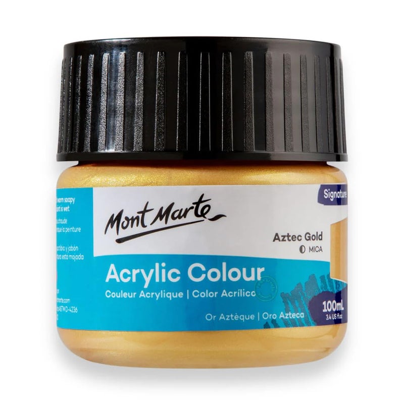 MSCH1095 Acrylic Colour Paint 100 ml, Metallic Aztec Gold