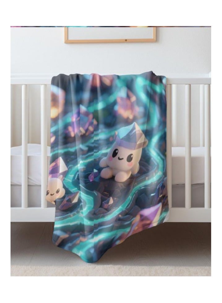 عام بطانية رقيقة من الفانيلا الكرتونية للأطفال أو الطلاب (دافئة ومريحة ومناسبة للنوم والألعاب) 100 سم * 150 سم - 131 - Image 1