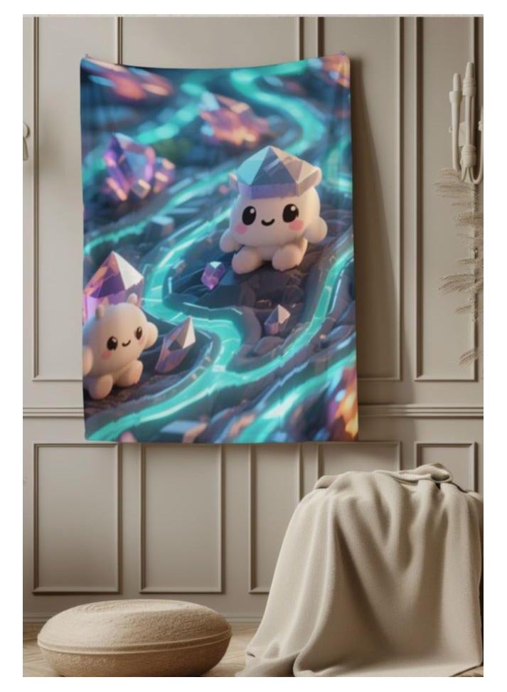 عام بطانية رقيقة من الفانيلا الكرتونية للأطفال أو الطلاب (دافئة ومريحة ومناسبة للنوم والألعاب) 100 سم * 150 سم - 131 - Image 5