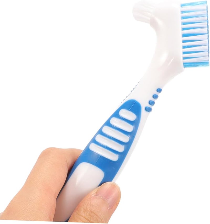 VALICLUD 2 Pack Portable Double Sided Denture Brush Kit with Travel Case for False Teeth Care - Image 5