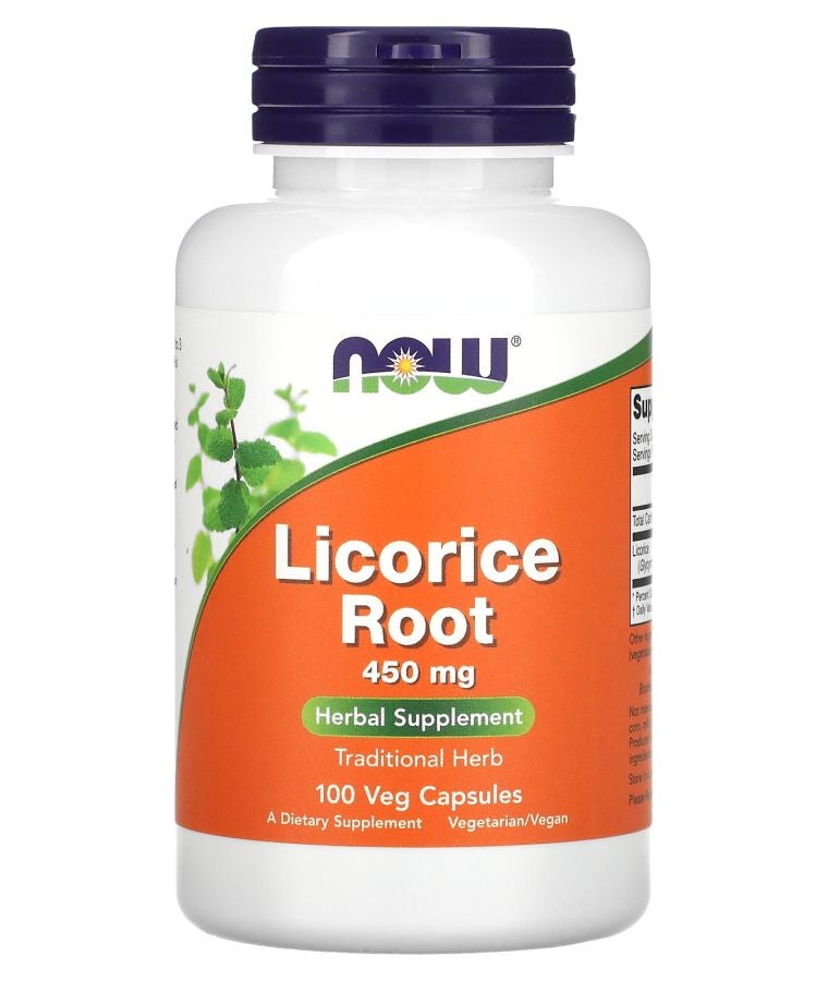 now Licorice Root 450 mg 100 Veg Capsules